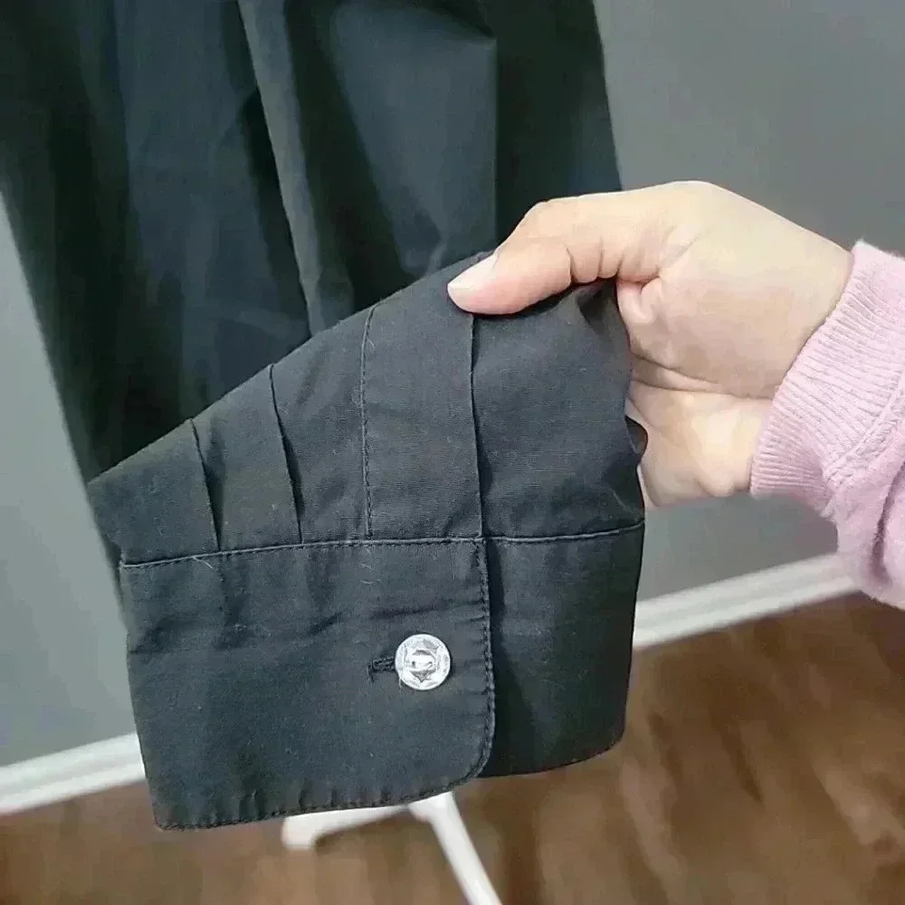 Quacker Factory 3X Black Long Sleeve Button Front Collared Shirt Sparkle Shine - Picture 4 of 6